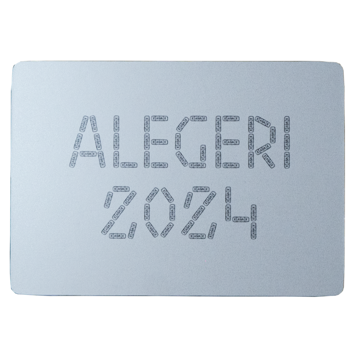 Carte Postala, Ilustratie Alegeri 2024, Carton Metalizat Glitter, 10x15 cm