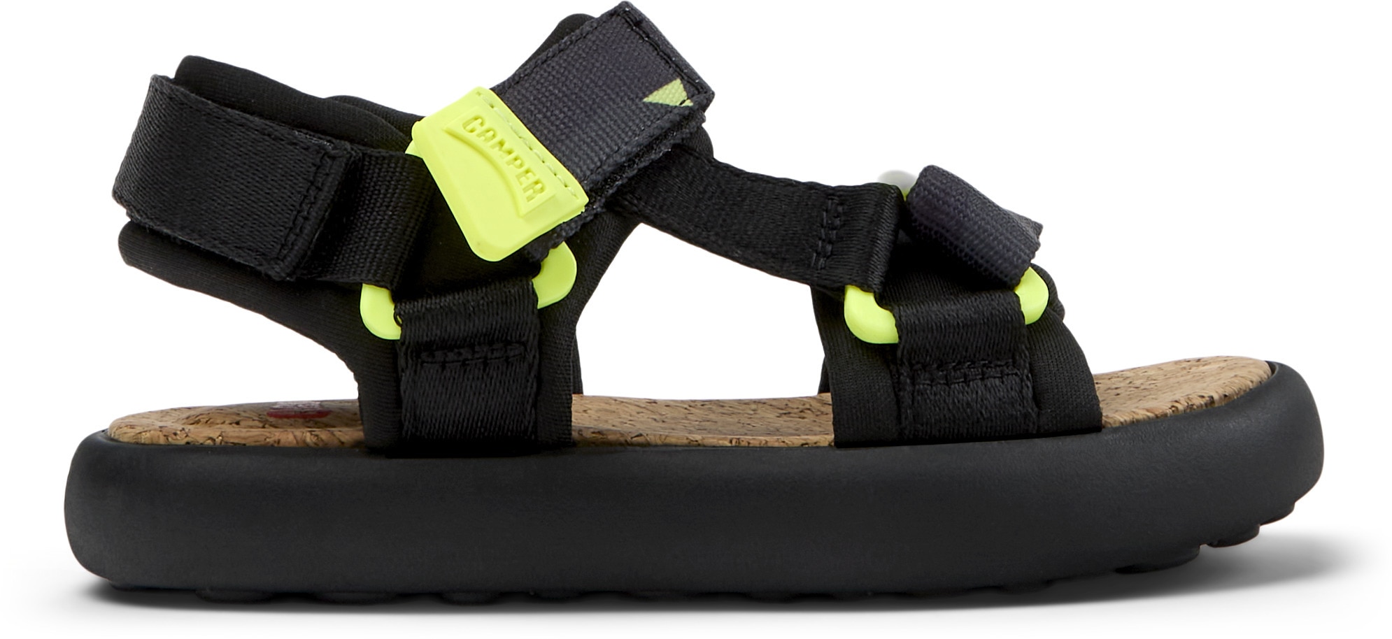 Camper, Sandale uni cu velcro, Negru, 28 EU