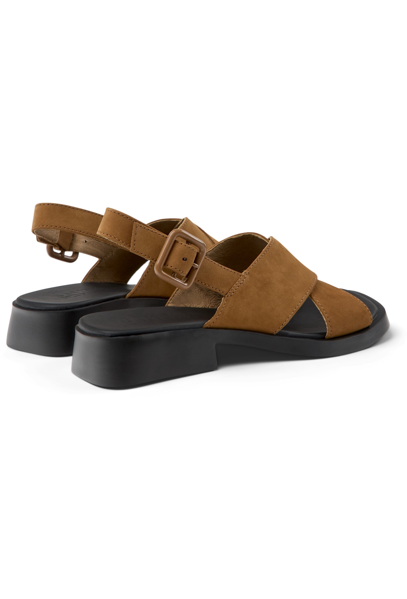 Camper, Sandale slingback de piele Dana, Maro, 39 - eMAG.ro