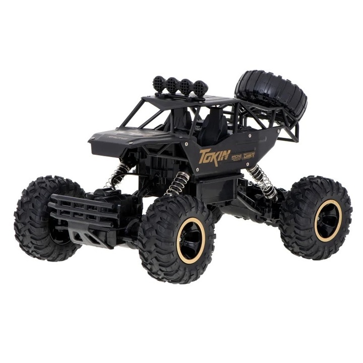 Rock Crawler játékautó, távirányítóval, 4X4, Gonga, Fekete