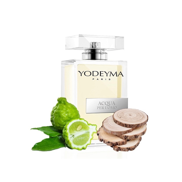 Yodeyma Acqua per Uomo Eau de Parfum férfiaknak, bergamott árnyalatokkal, vízes és fás jegyekkel, modern, energikus és kifinomult férfinak, 100ml
