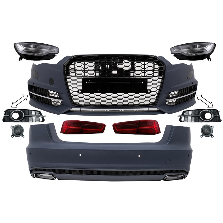 Complete Body Kit suitable for Audi A6 C7 4G Sedan 2011-2017 Conversion to 2018 Design