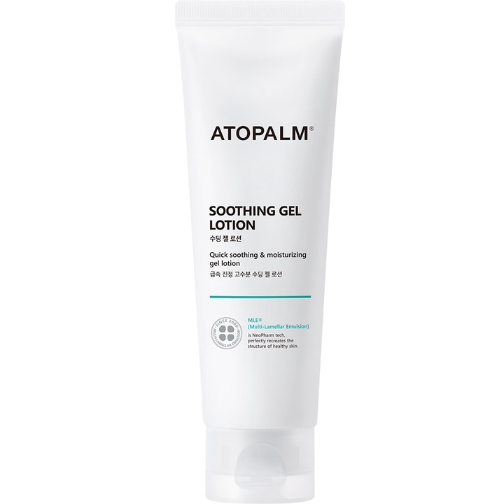 Lotiune de corp gel calmant pentru ten sensibil potrivit si pentru copii, ATOPALM, MLE Soothing Gel Lotion, 120 ml