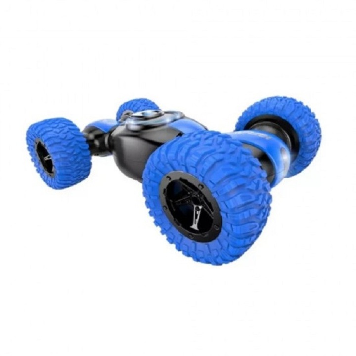 Masina Stunt cu Rc, roti mari, rotatie 360, acumulator 3.7V, albastru