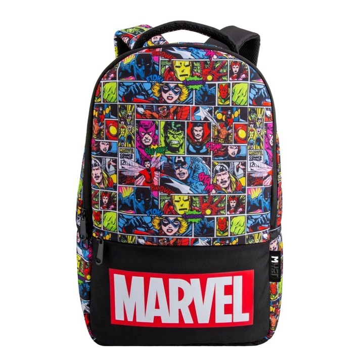 Ghiozdan Diakakis Marvel, 1 compartiment, design impresionant, 45x29x16cm, 20lt