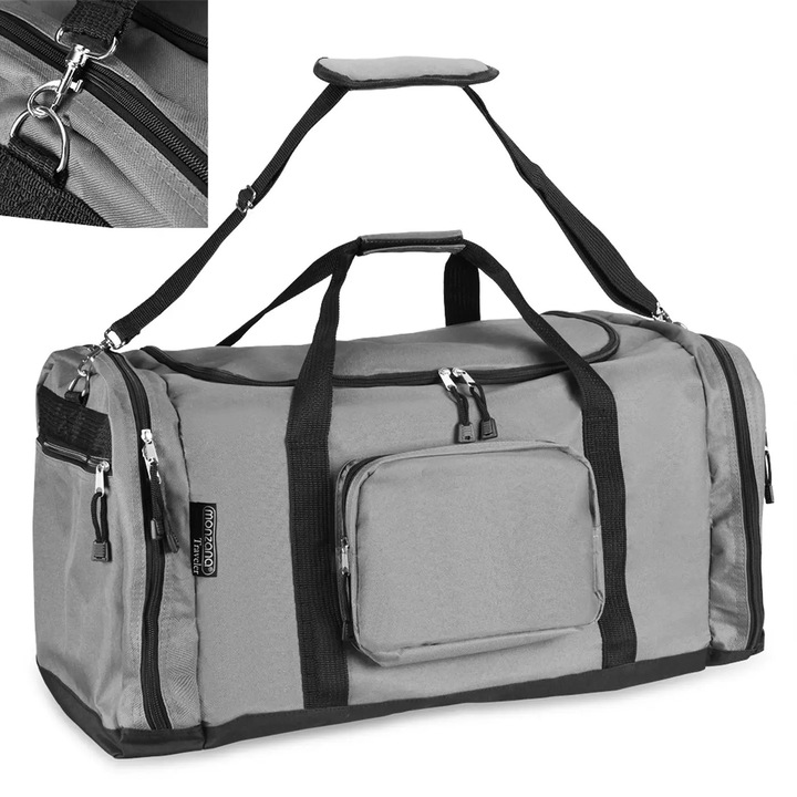 Monzana utazótáska, antracit, 90 l, 70 x 35 x 35 cm, 100% poliészter