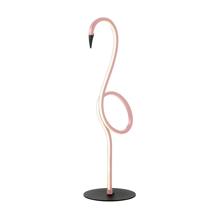 Flamingo LED asztali lámpa, 6W, 50cm, fém, rózsaszín