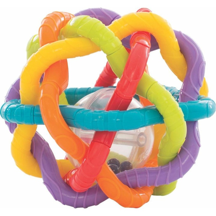 Activity labda, Playgro, Babáknak, Csörgőkkel, Nagy méret, Bendy Ball