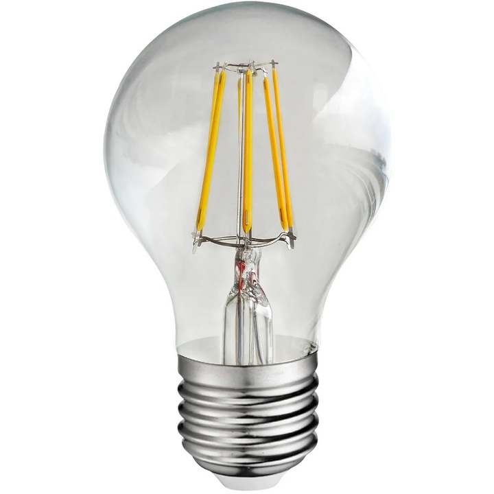 LED izzó, Polux, Izzószál A60 E27 450lm, modern dizájn, energiatakarékos