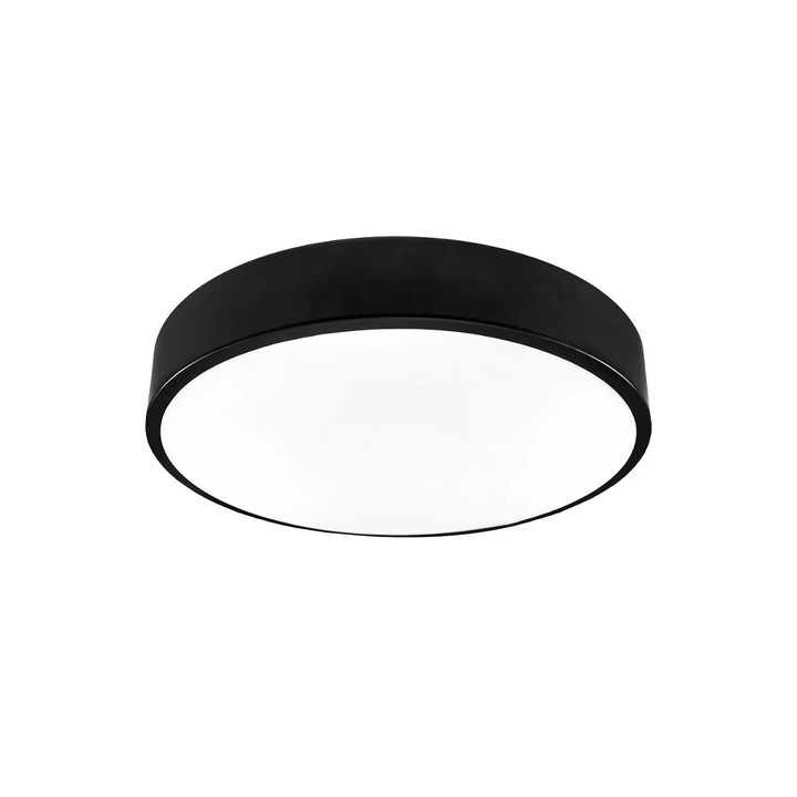 IdeaLed LED таванна лампа, 24W, 4000K, черна, 30x5см