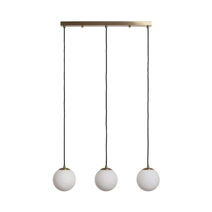 Пендел Abruzzo, 3xE27, метал/стъкло, бяло/злато