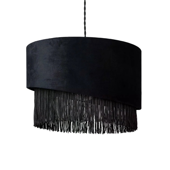 Пендел Abruzzo, черно кадифе, E27, модерен дизайн