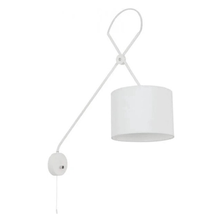 Aplica de perete Nowodvorski VIPER, metal si tesatura, alb, 1xE14, 40W, 23x16cm