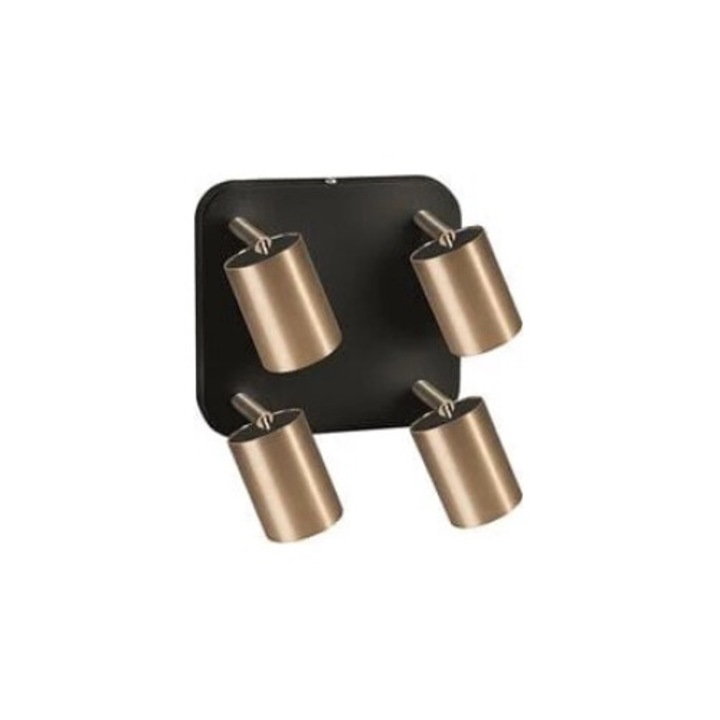 Spoturi LED tavan, Nowodvorski Eye Spot, 4xGU10, negru/maro, 19.5x2cm