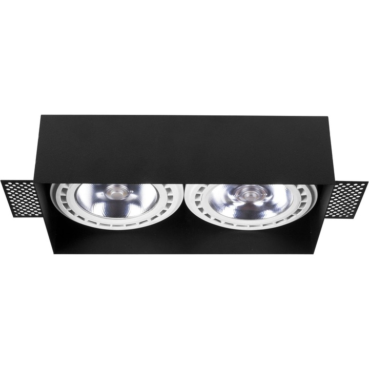 Spot Incastrabil LED Nowodvorski, 2 x 75W, metal, negru, montaj subtire, pentru bucatarie