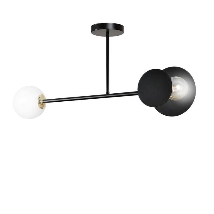 Emibig плафон MINERVA 2, 2xE27, черен, 60W