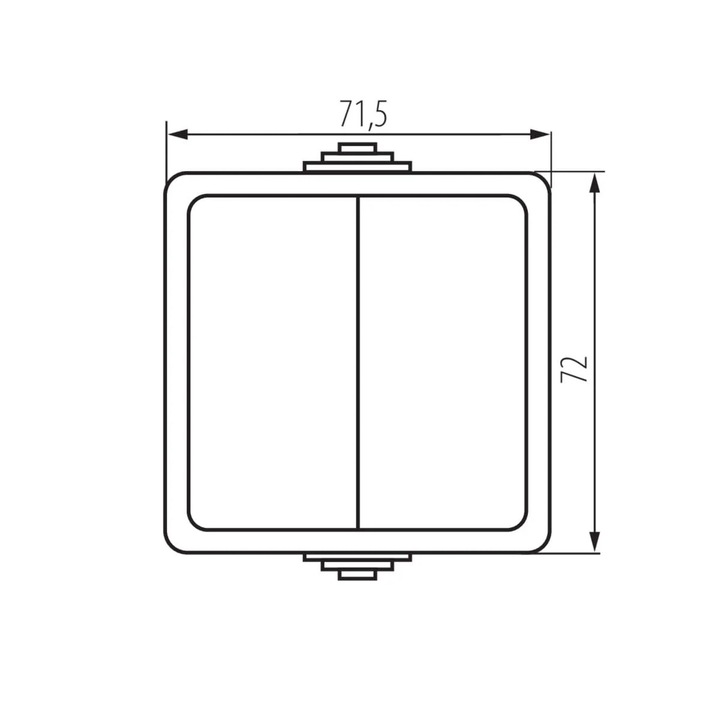 Intreupator KANLUX, model TEKNO 05-1028-143, IP54, negru