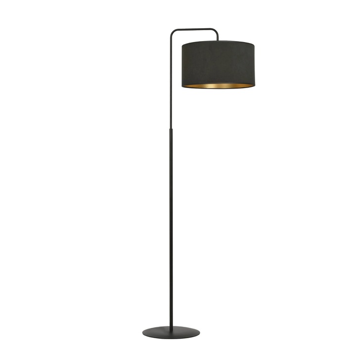 Lampadar Emibig HILDE, 1xE27, 60W, abajur catifea, negru