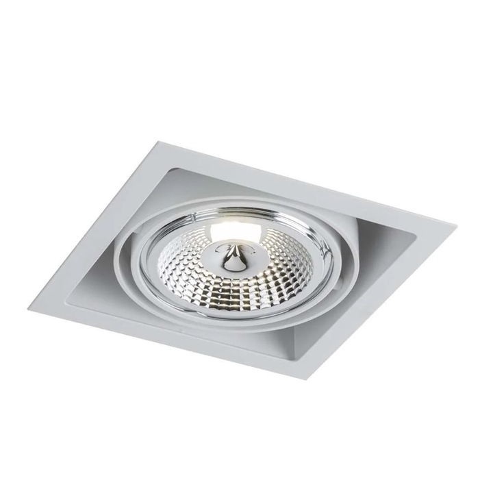 Spot incastrat reglabil, Shilo, Muko, alb, 18.5x18.5x10.5cm