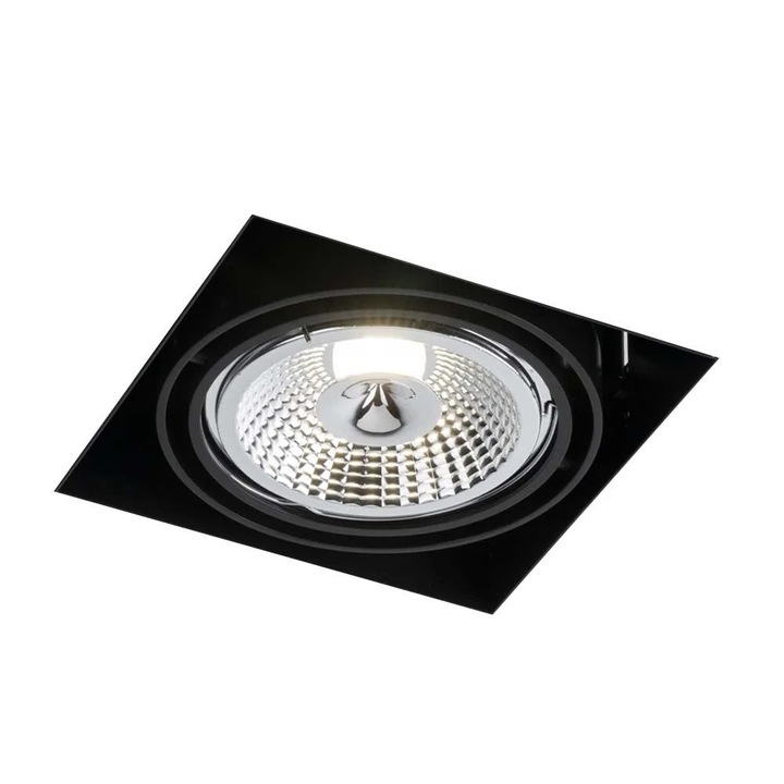 Spot LED incastrat, Shilo, Komoro, negru, reglabil, 15,7x15,7x10,2cm