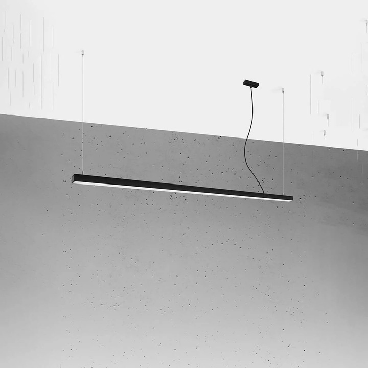 LED полилей 200 см, Thoro Lighting, 50W, 3000K, черен