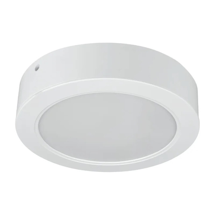 LED таванна лампа DPM 18W, кръгла, бяла, IP54, 3000K-6000K, за вграден/повърхностен монтаж