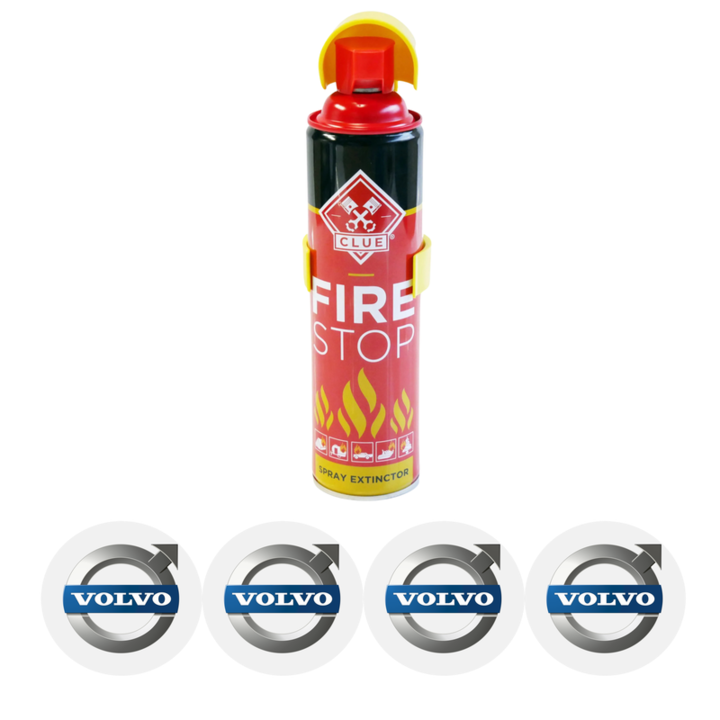 Set Stingator extinctor tip spray FIRE STOP 1000ml si 4 stickere autoadezive VOLVO