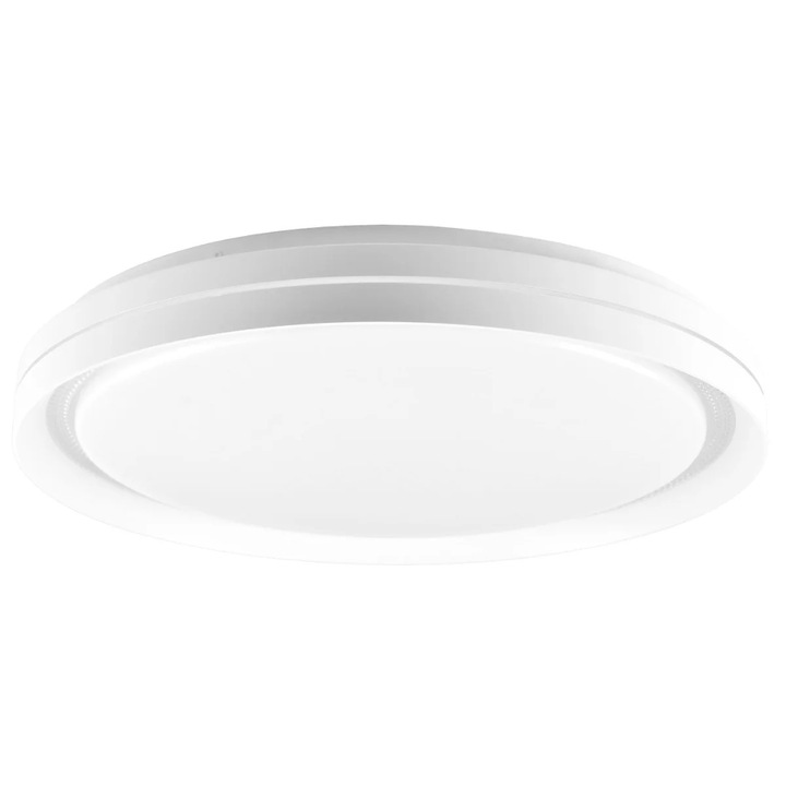 Polux Eliza LED mennyezeti lámpa, 48W, 38cm, fehér, változtatható fényerejű, távirányítós, távirányító tartóval ellátott szett