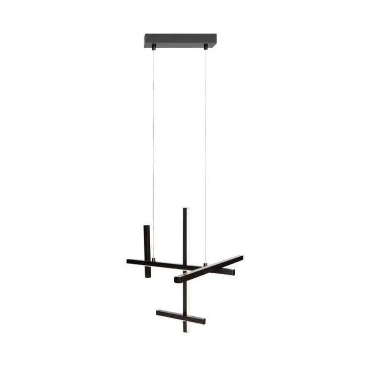 SOHO LED csillár 27W, geometrikus, fekete, 27W