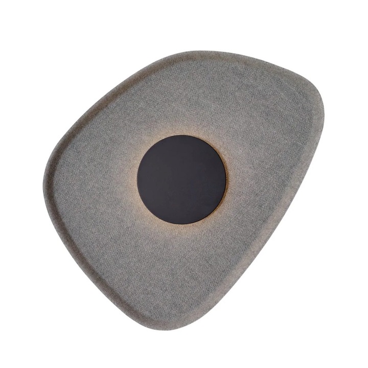 LED стенна лампа Maxlight, геометричен модел, сива с черно, 5W