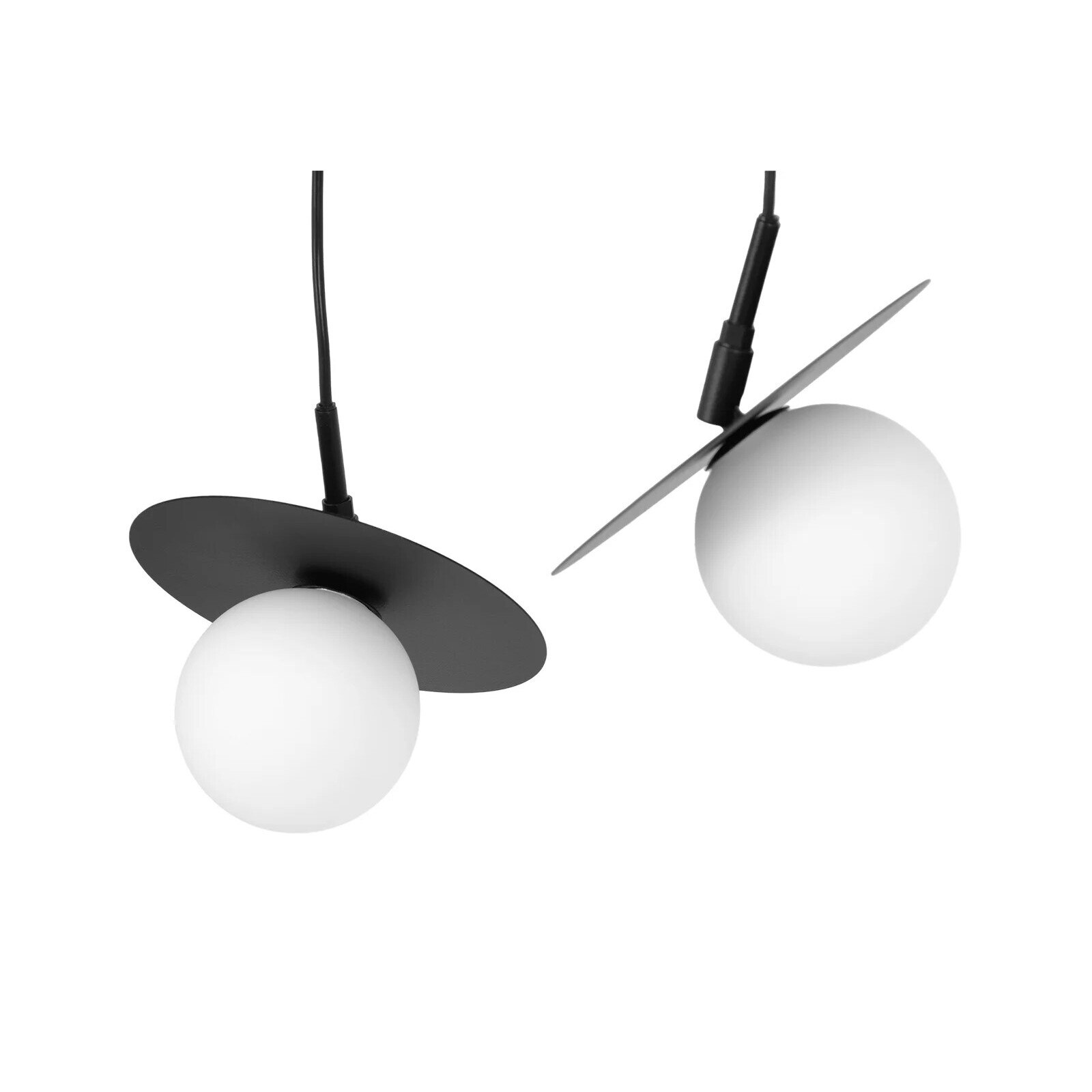 Lampa suspendata Kaja, 3xG9, negru, 70cm inaltime, fara bec - eMAG.ro
