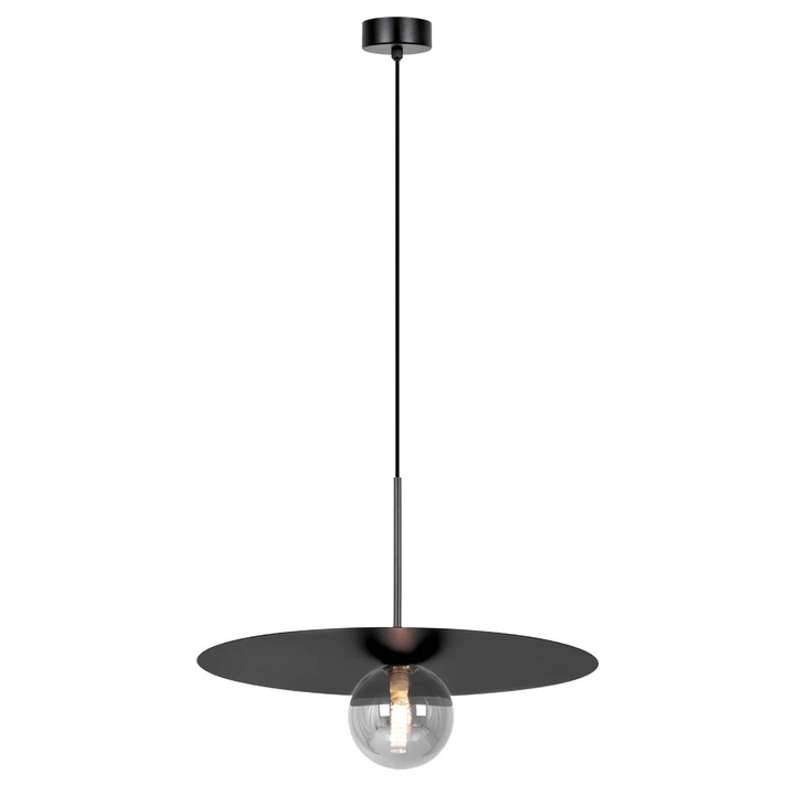 Пендел Kaja, черен, прозрачен абажур, 45x95cm, 1xG9, 10W, метал/стъкло, без крушка, IP20