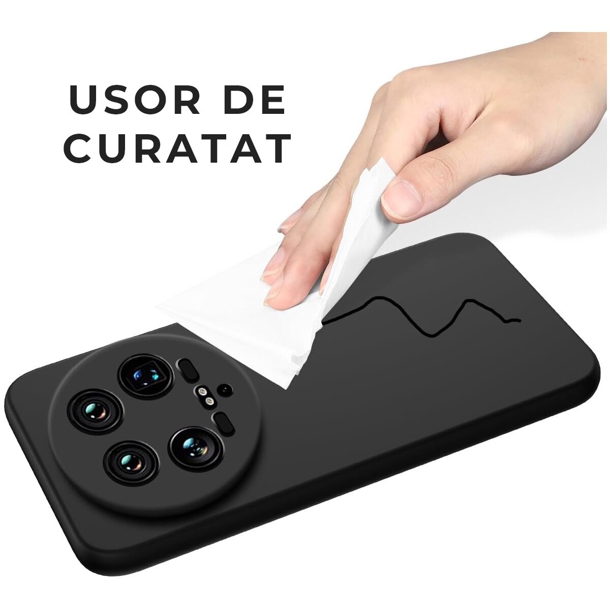 Husa pentru Honor Magic 7 Pro Daden® Silicon SoftFlex, Ultra Slim, Protectie sporita, Interior de microfibra, Negru