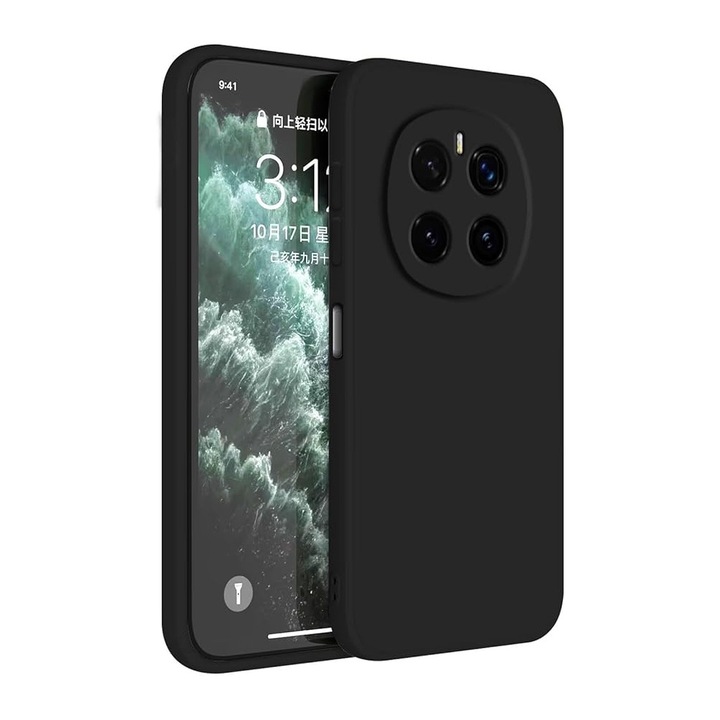Калъф за Honor Magic 7 Pro Daden® Silicone SoftFlex, Ultra Slim, Enhanced Protection, Microfiber Interior, Black