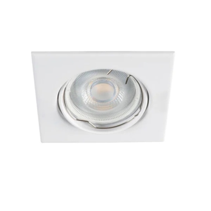 Spot Kanlux ALOR, patrat, alb, reglabil, 8.3x8.3x2.4cm