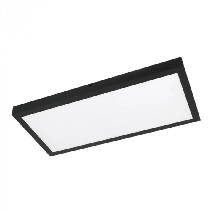 Panou LED Ecolight 24W, 595x295mm, lumina neutra 4000K, alb-negru, montare exterioara