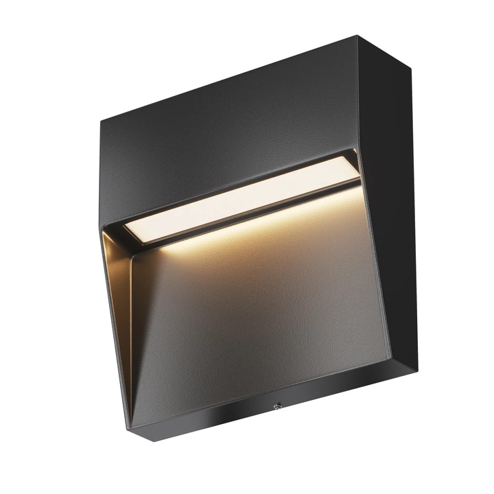 Lampa LED de exterior pentru scari, Maytoni, negru, 3W, 11x11x3.2cm