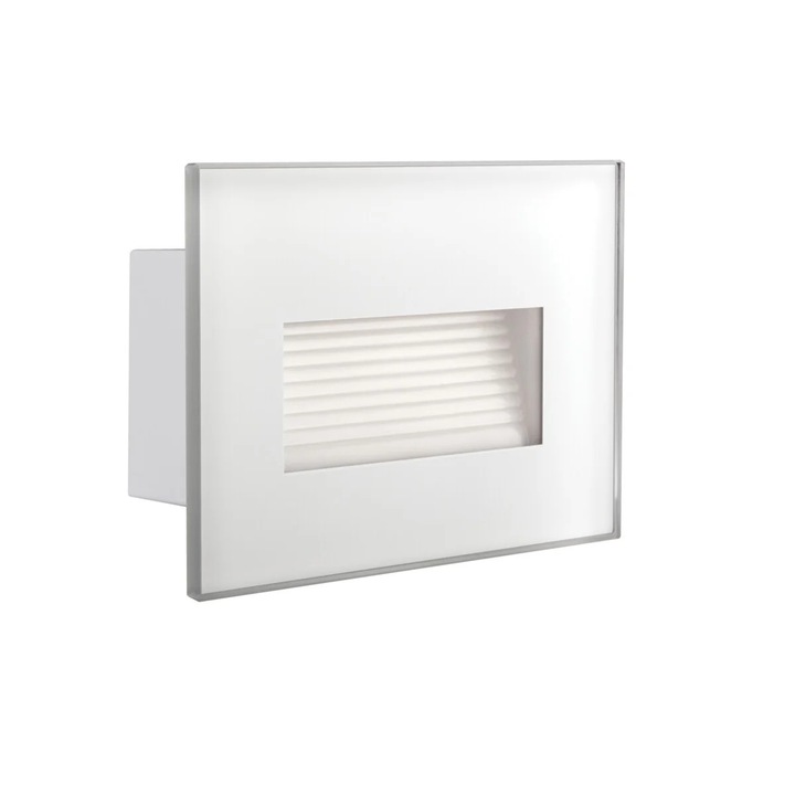 Spot LED incastrat, Kanlux Glasi, alb, 3W, 8x10.5x4.2cm
