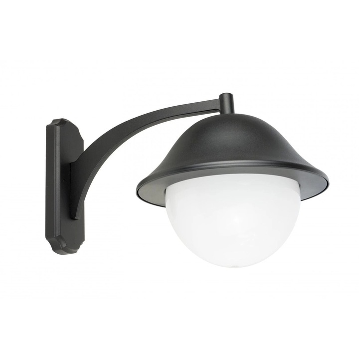 SU-MA Стенна лампа Prince, 1xE27, 25см, бяла/черна, алуминий