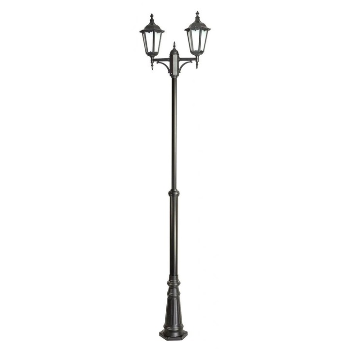 Stalp de gradina 295 cm 2xE27 negru IP43 SU-MA Retro OGMWN 2
