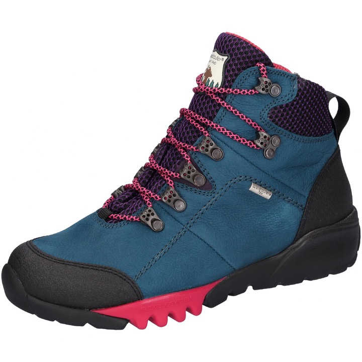 Ghete drumetie dama, Waldläufer, H-Amiata, Piele naturala, Albastru, 37 EU