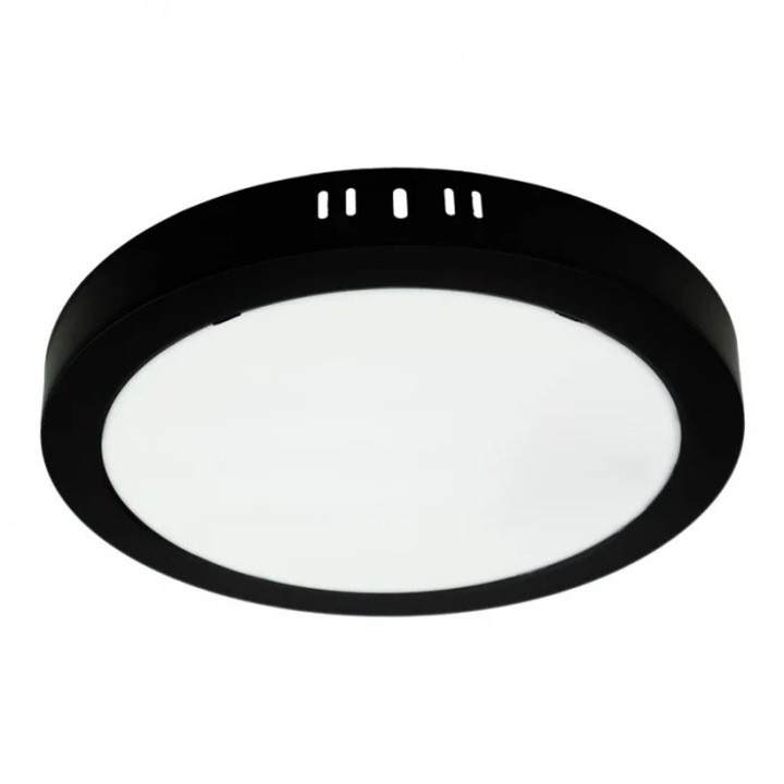 Spot LED, EcoLight, rotund, 24W, 4000K, negru, 29.5cm