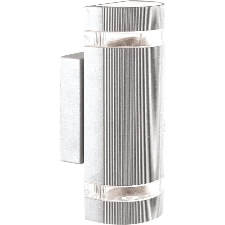 Aplica exterioara Kaja TAYA K-8017B-G, crom, 24x10x10cm, 2 surse de lumina, IP44