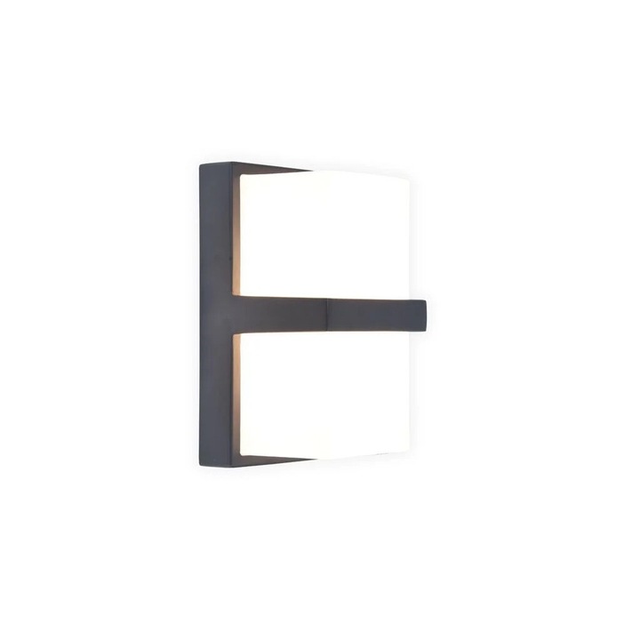 Corp de iluminat exterior LED integrat, 14W, colectia STELA, Lutec, IP54, aluminiu, lumina alba 3000K, 1100lm, gri/arginina, garantie 5 stele, cod EAN: 6939412015545