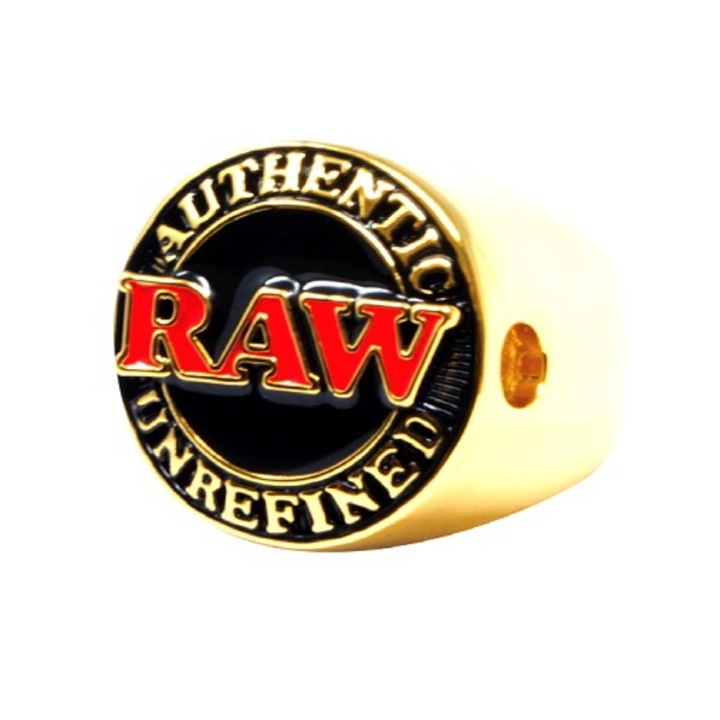 Inel Raw Championship Gold, Suport 2 tigari, 2 conuri prerulate, diametru 20mm, Unisex
