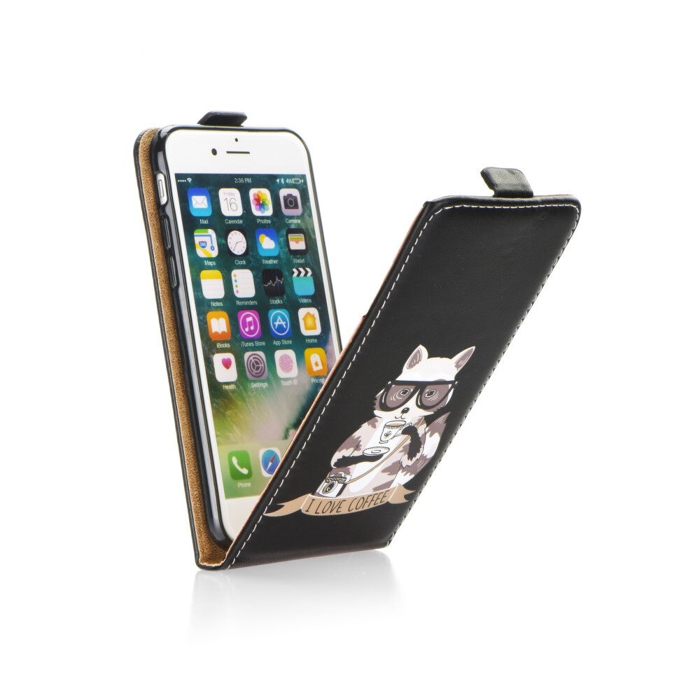 Husa Samsung GALAXY J5 (2016) FORCELL ART, Piele - FLIP CASE, Negru