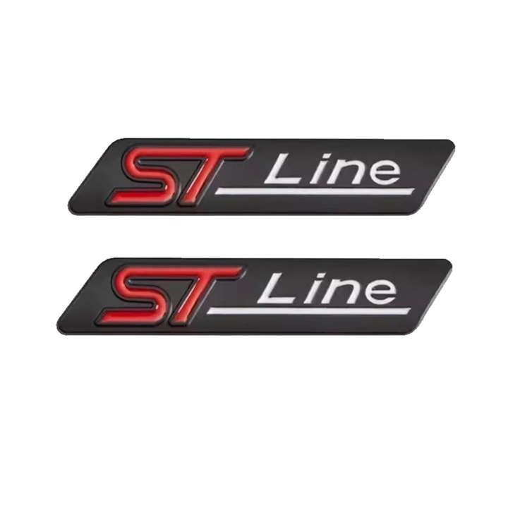 Set 2 embleme STline pentru aripi Ford, negru