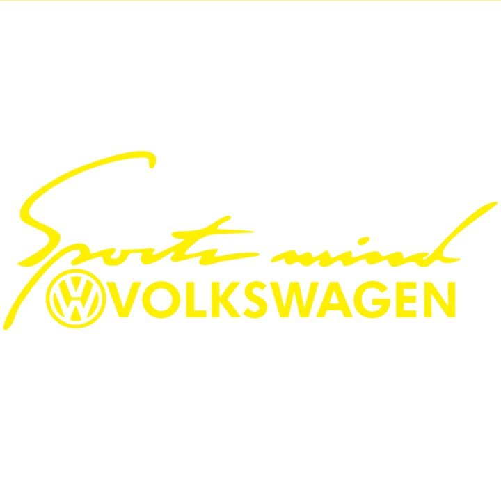 OEM Autómatrica 25 cm Volkswagen Sport Mind, sárga