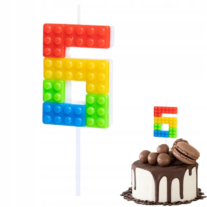 Candle Birthday Dodo, Number 6, Multicolor