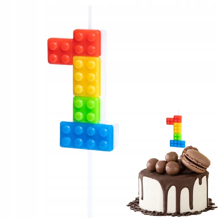 Candle birthday Dodo, number 1, multicolor, 10cm, set 1 buc.